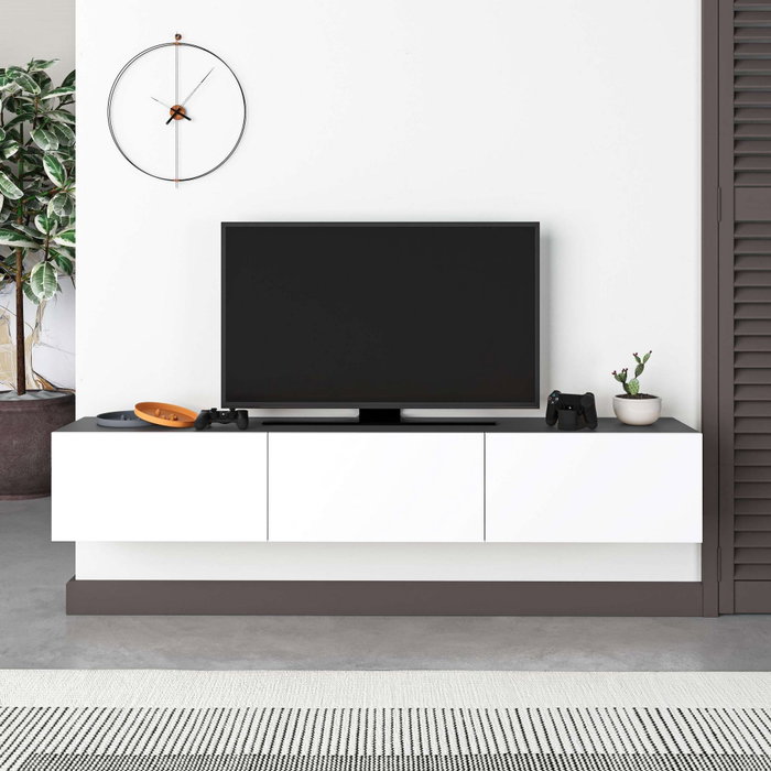 Hanah Home Francy 180 Soporte para TV Antracita y Blanco Hanah Home Francy 180 Soporte para TV Antracita y Blanco